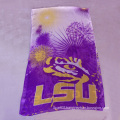 University of Scarf, Purple  Polyester Voile Scarves Gold and Silver Line Scarf